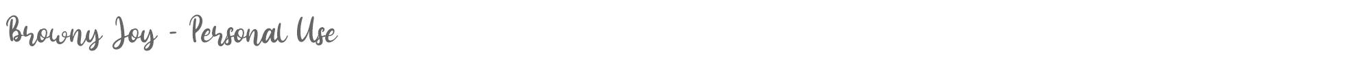 Sample characters Browny Joy Font